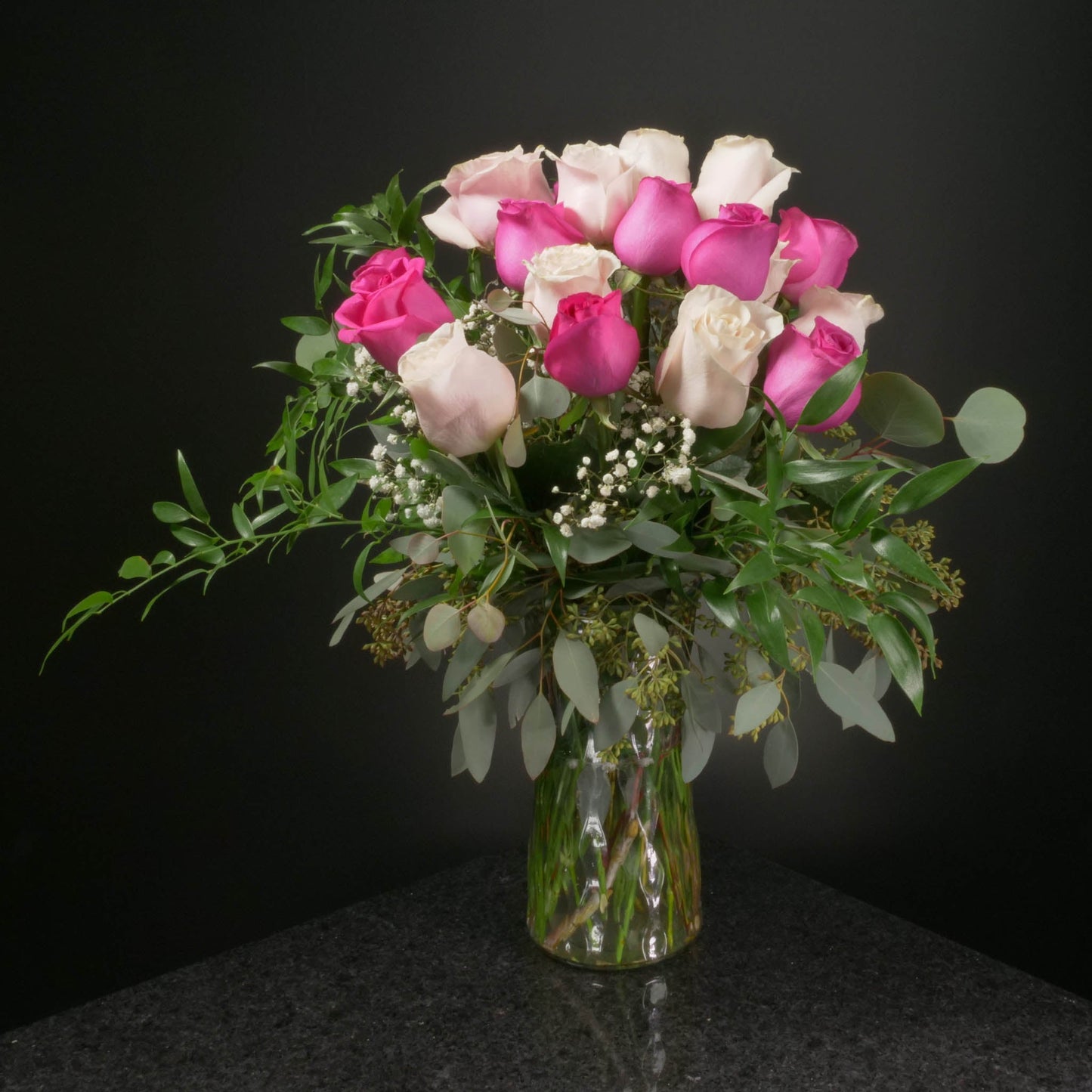 18 Roses / Vase / Fancy