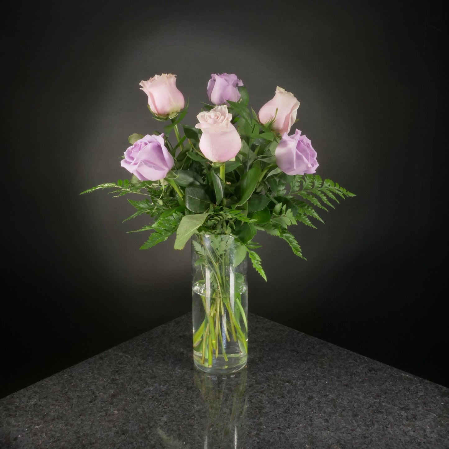 6 Roses / Vase / Basic