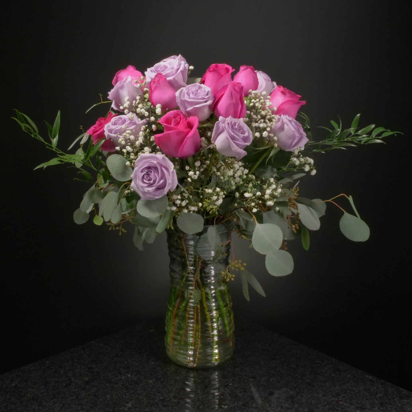 18 Roses / Vase / Fancy