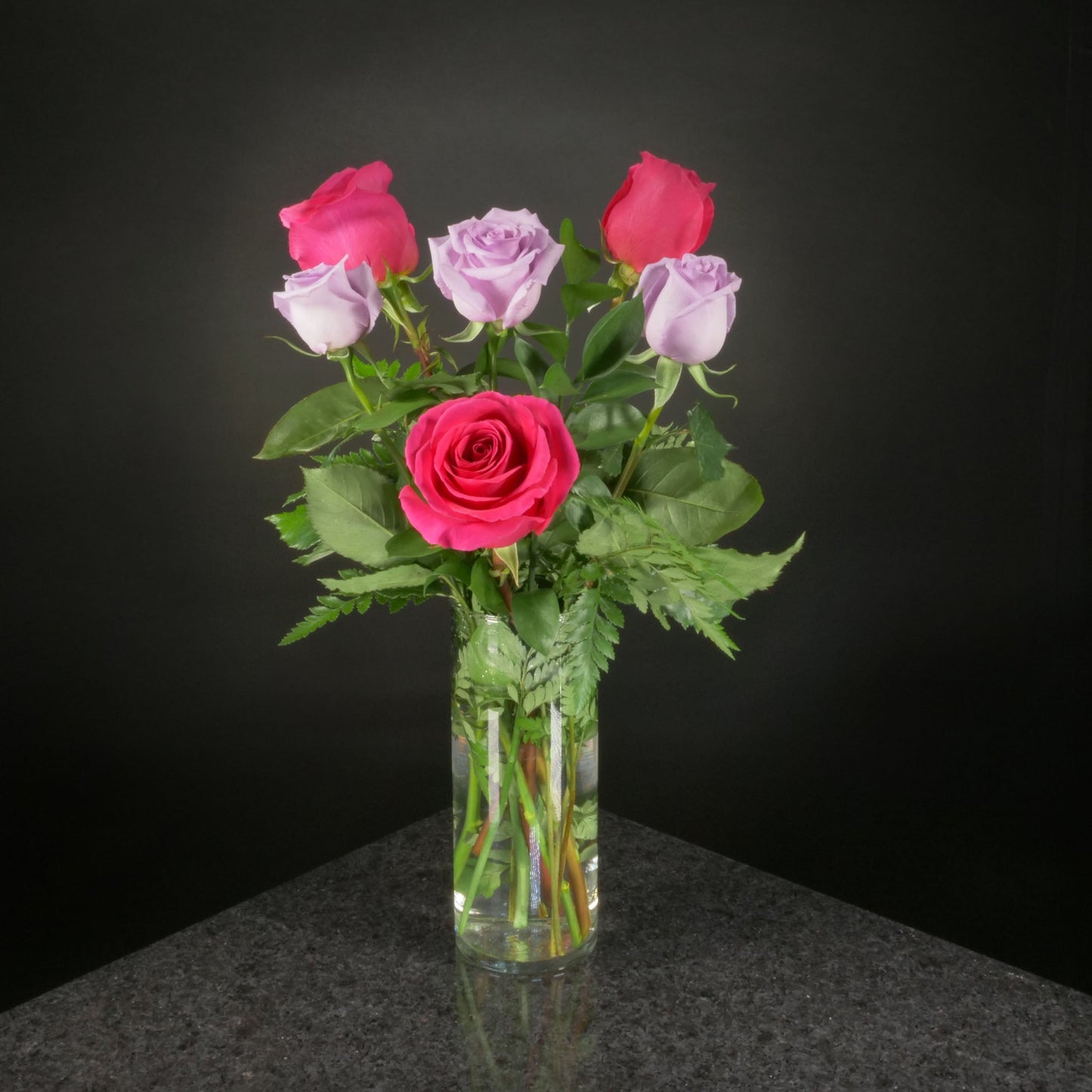 6 Roses / Vase / Basic