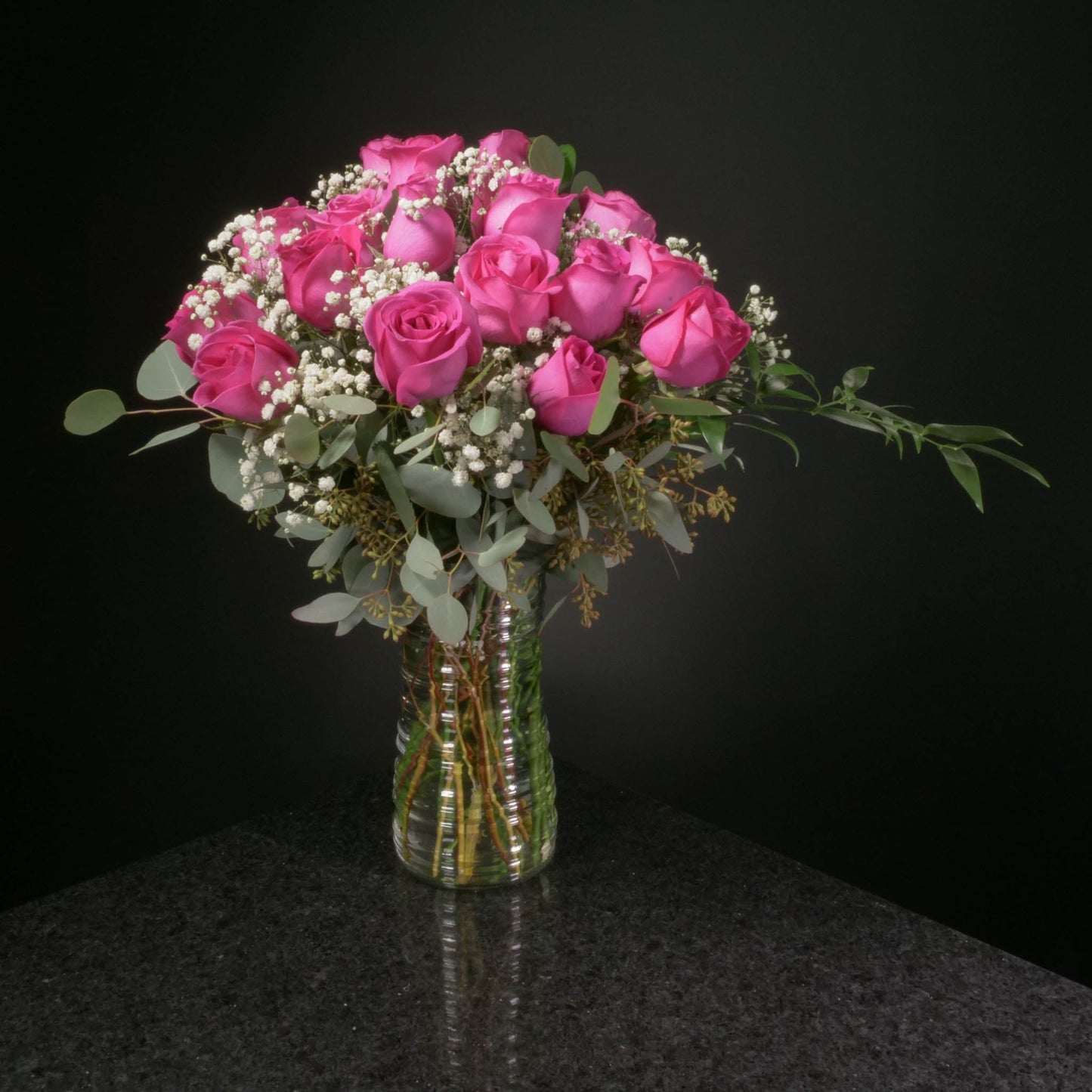 18 Roses / Vase / Fancy