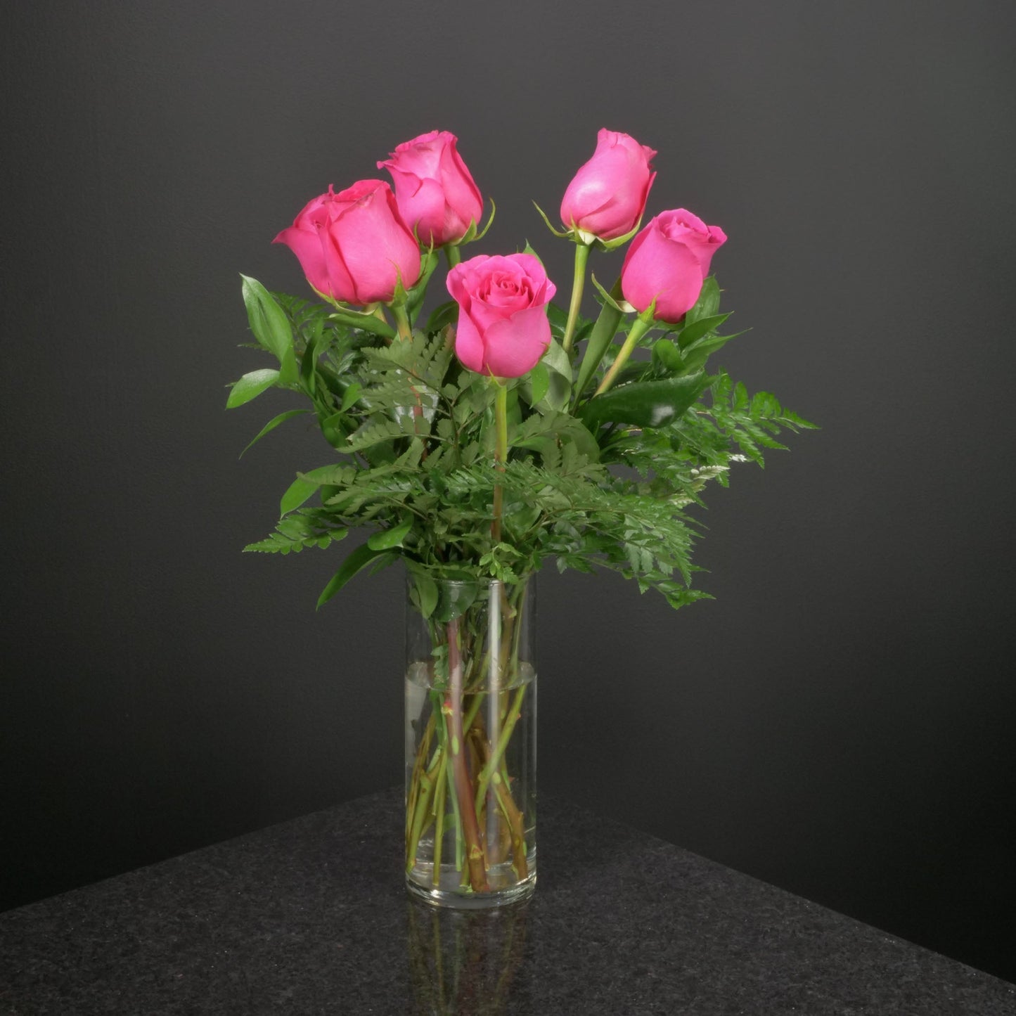 6 Roses / Vase / Basic
