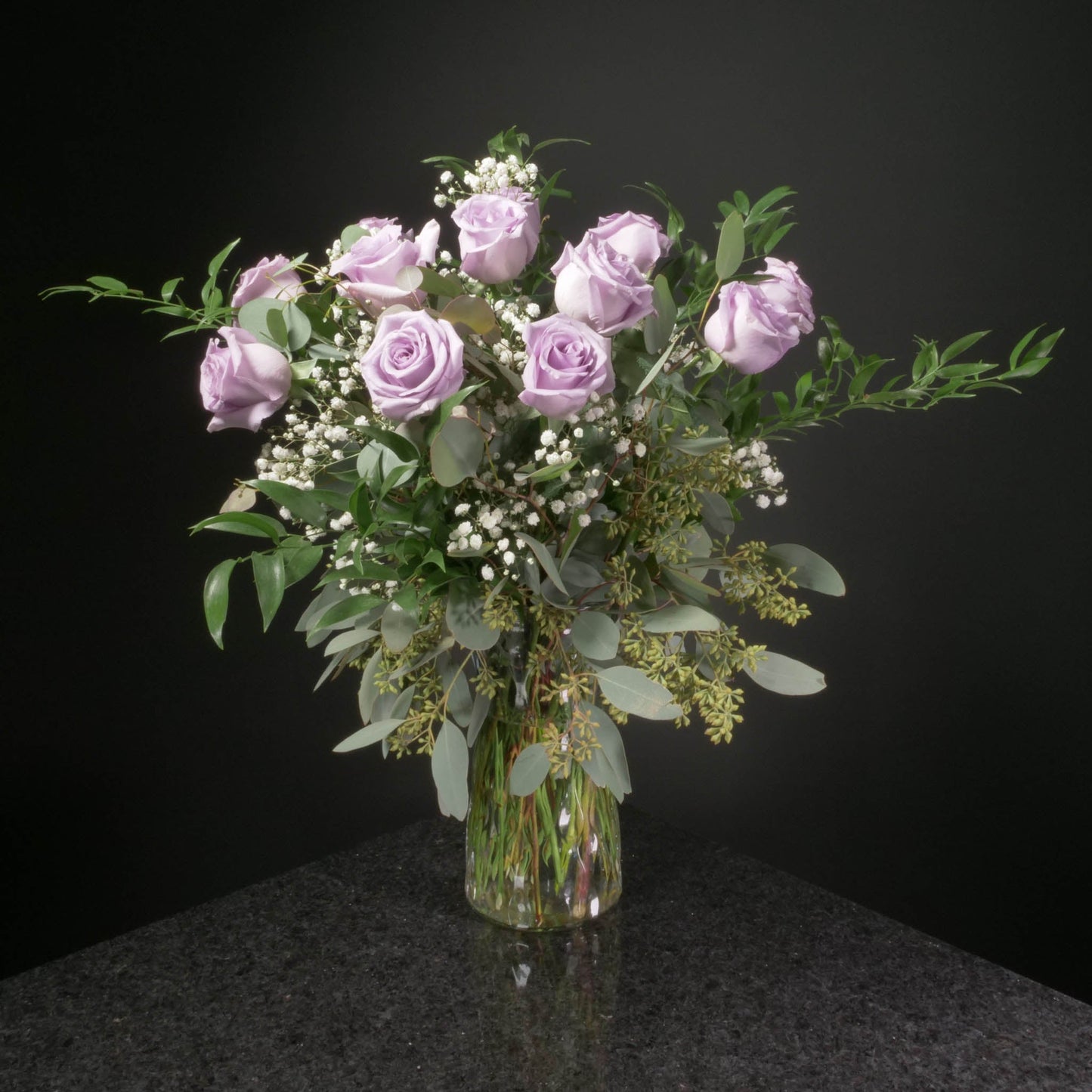 12 Roses / Vase / Fancy