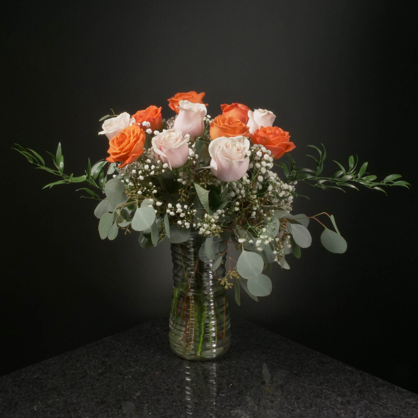 12 Roses / Vase / Fancy