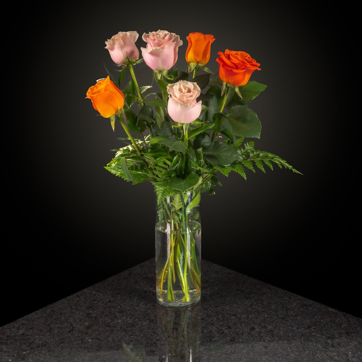 6 Roses / Vase / Basic