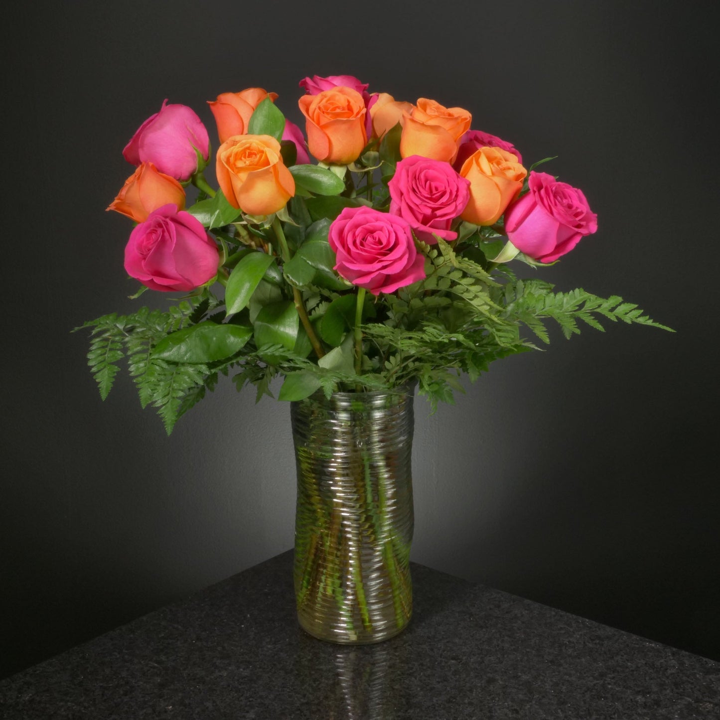18 Roses / Vase / Basic