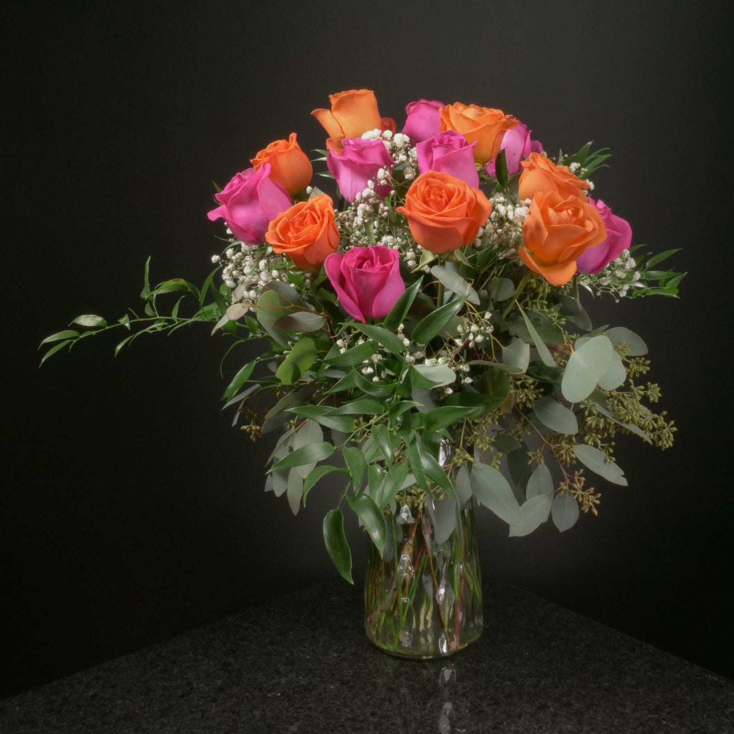 18 Roses / Vase / Fancy