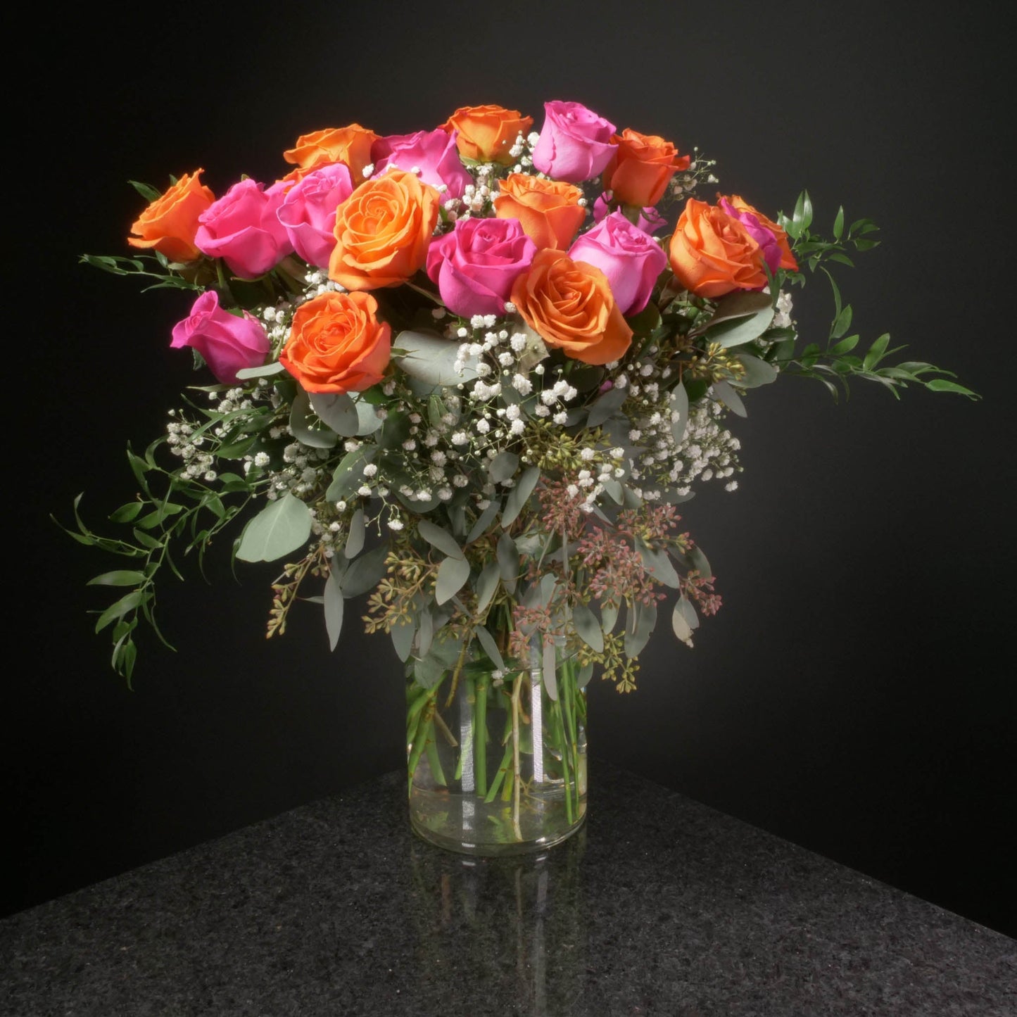 24 Roses / Vase / Fancy
