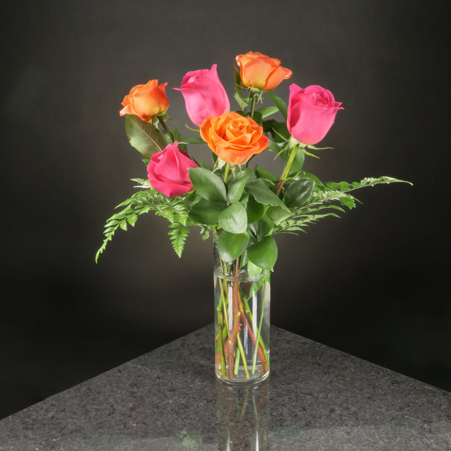 6 Roses / Vase / Basic