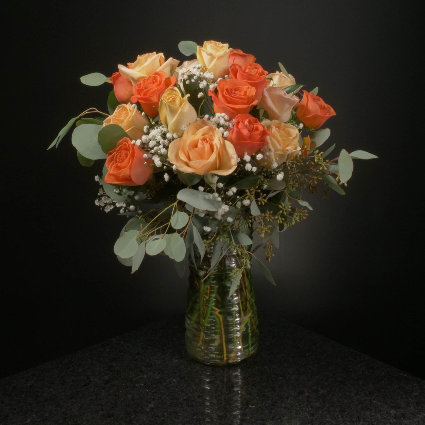 18 Roses / Vase / Fancy