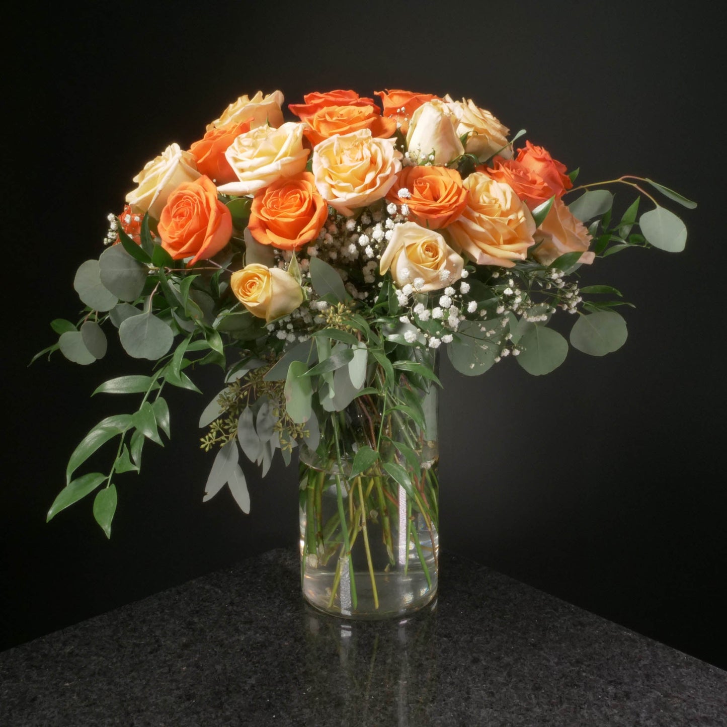 24 Roses / Vase / Fancy