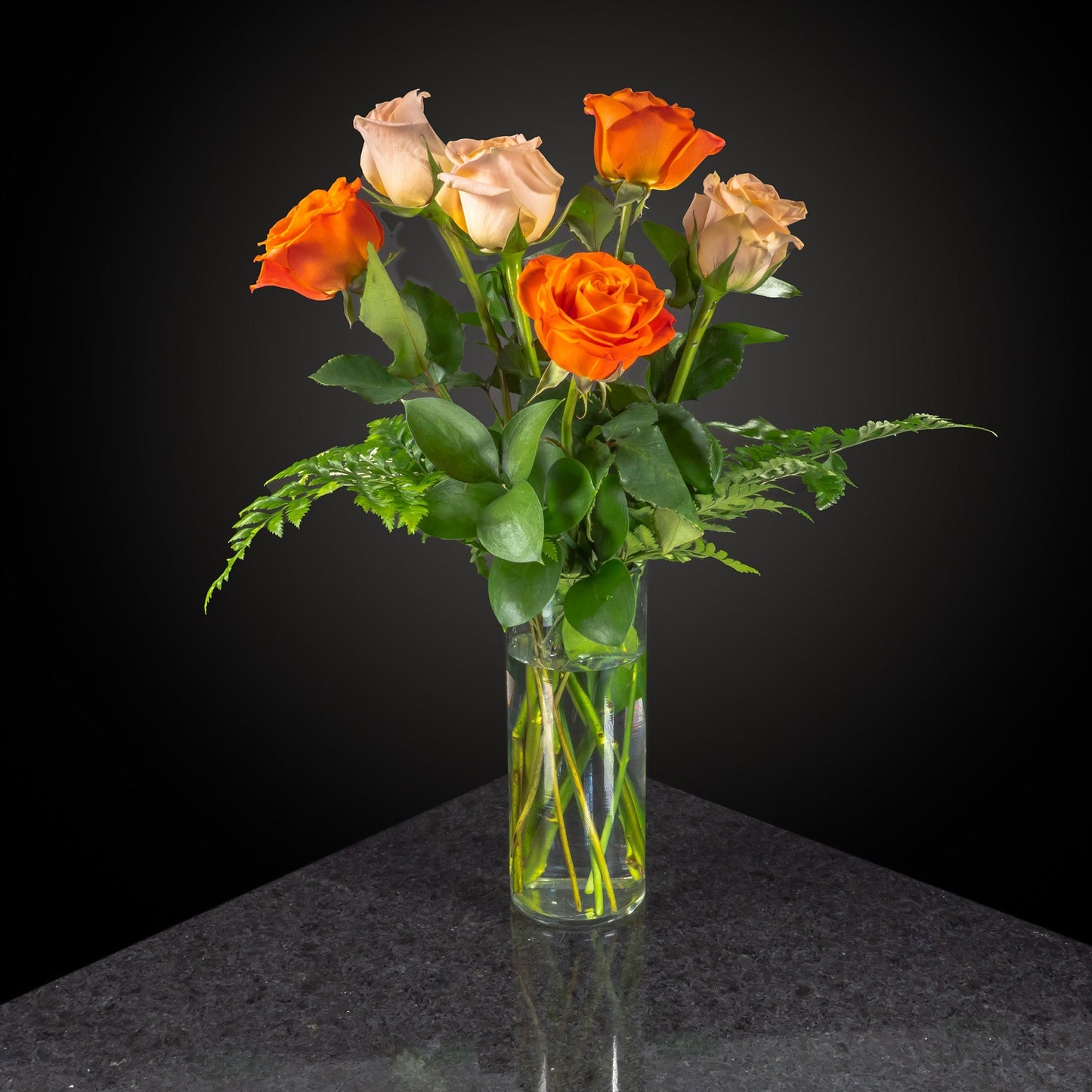 6 Roses / Vase / Basic