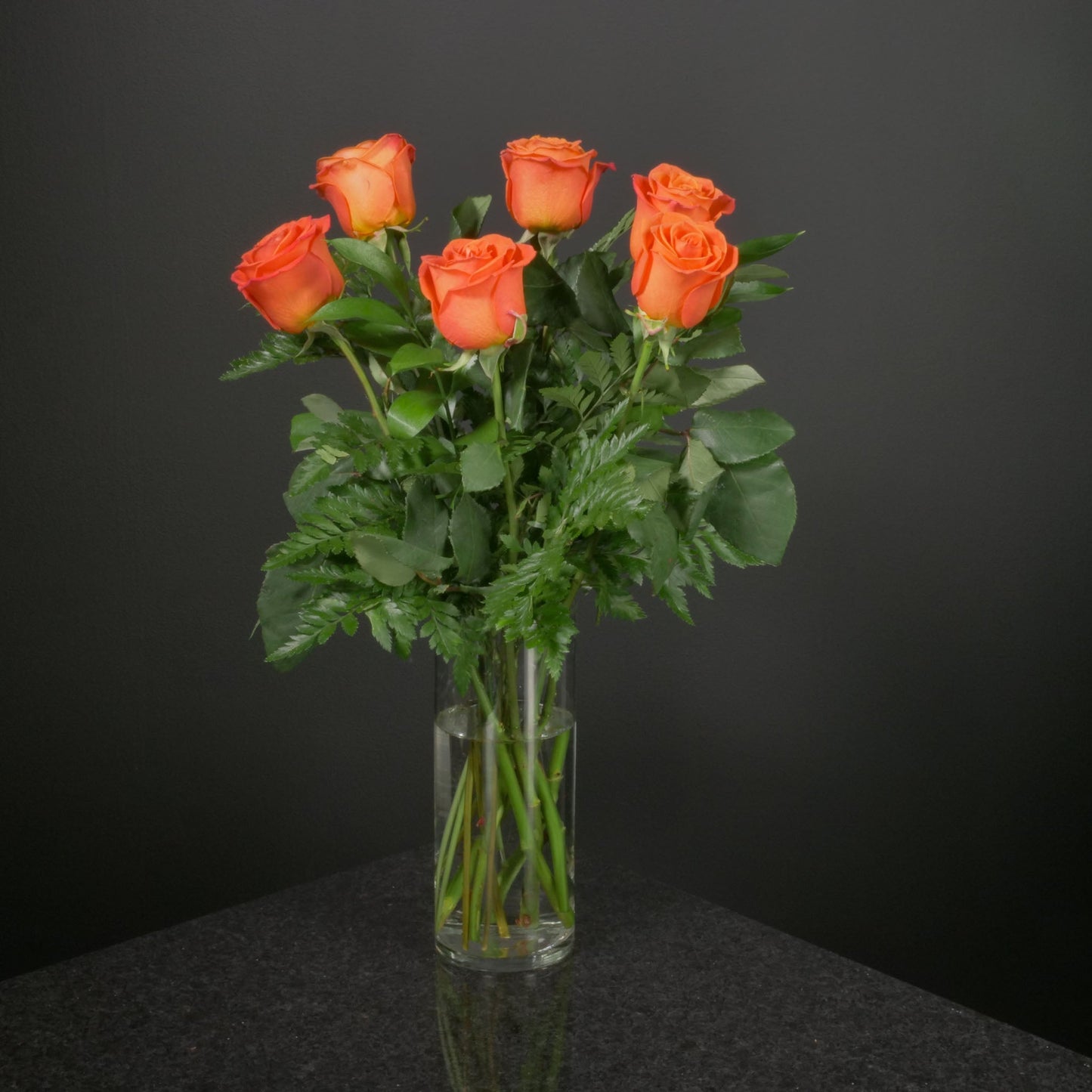 6 Roses / Vase / Basic