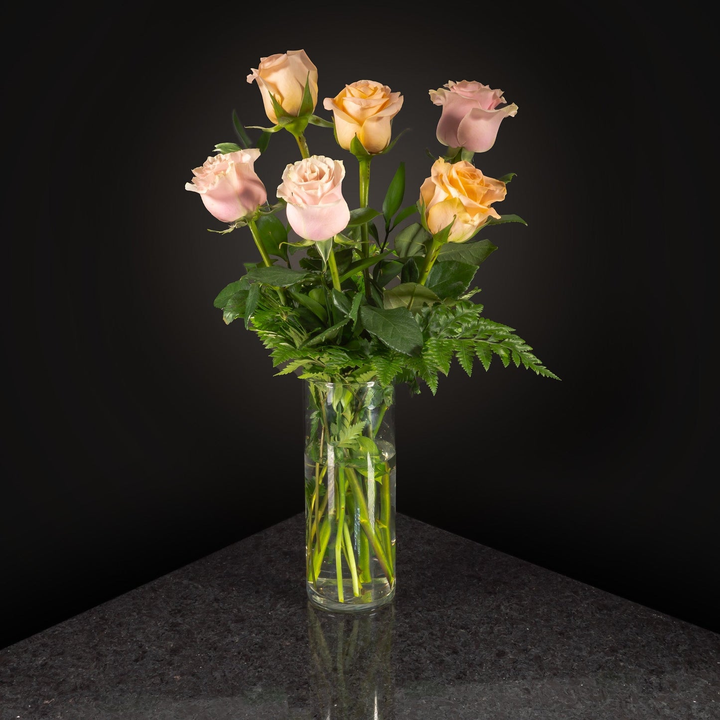 6 Roses / Vase / Basic