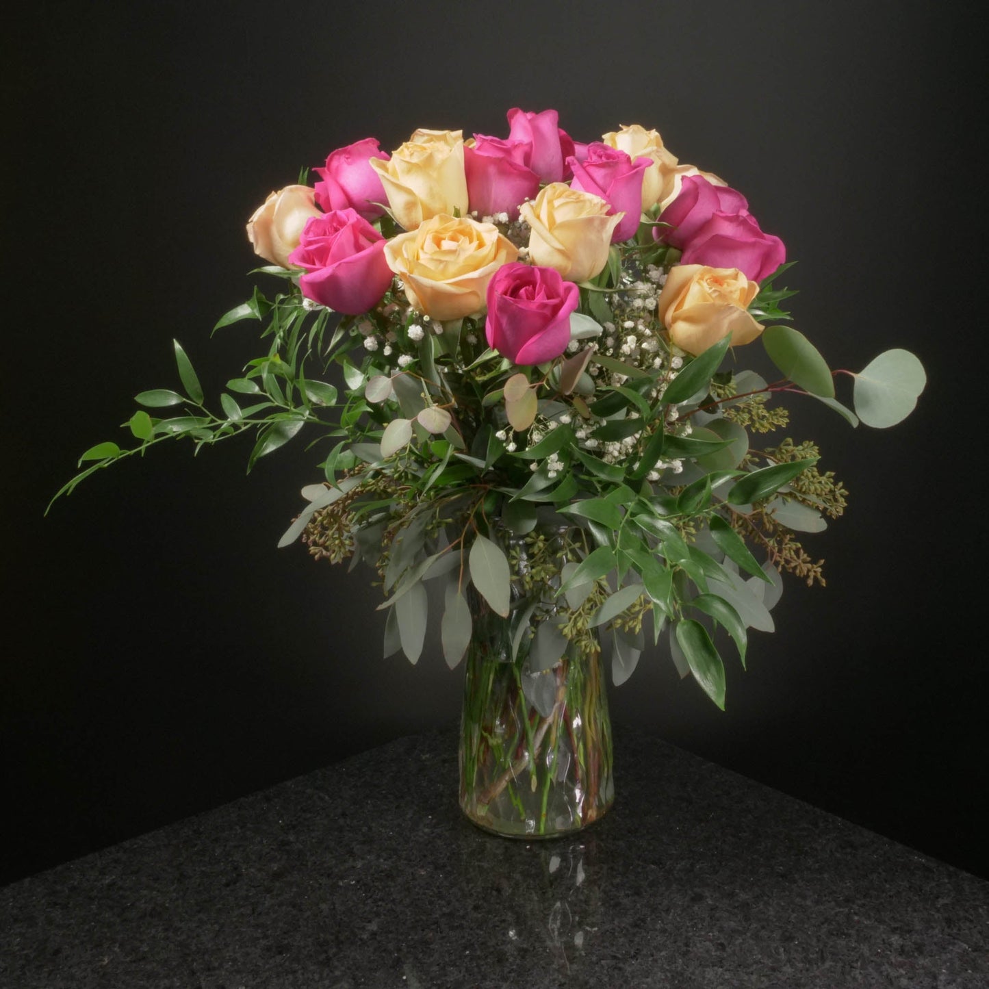 18 Roses / Vase / Fancy