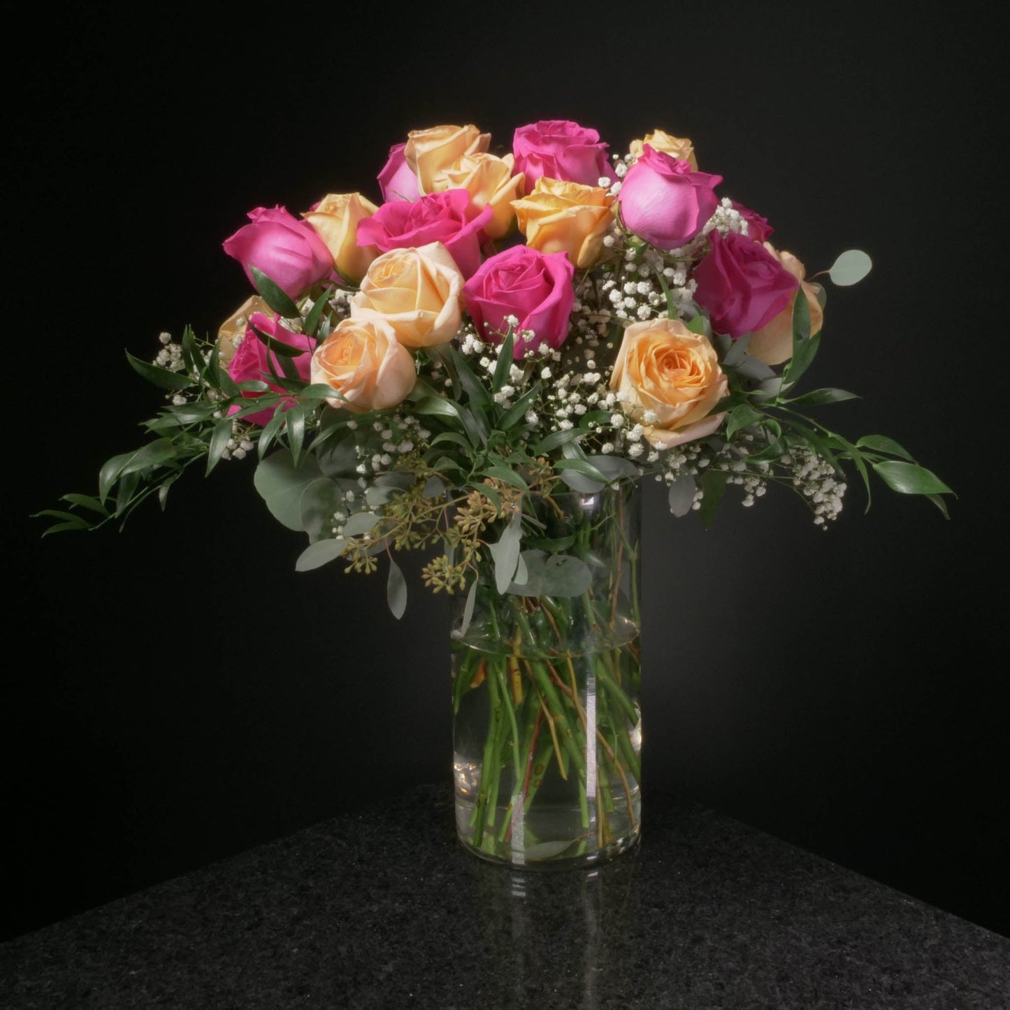 24 Roses / Vase / Fancy