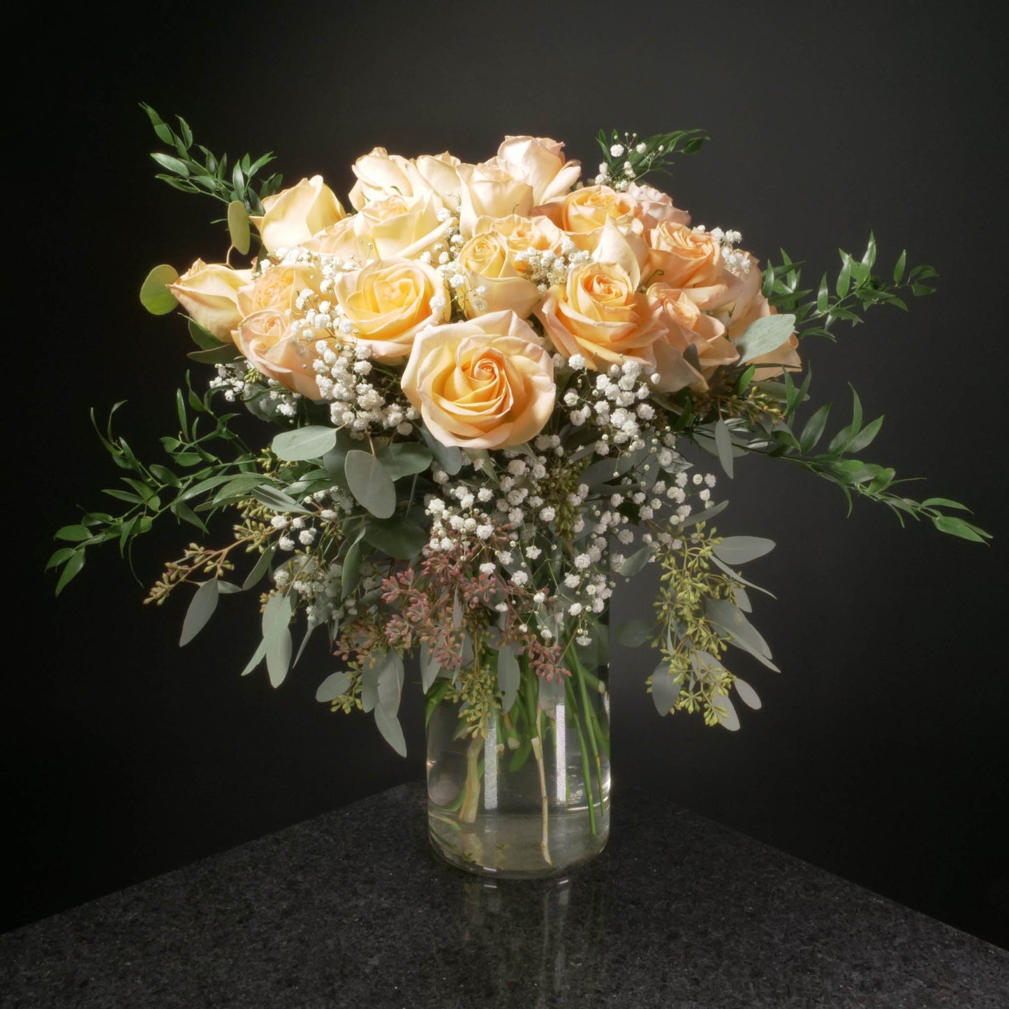 24 Roses / Vase / Fancy