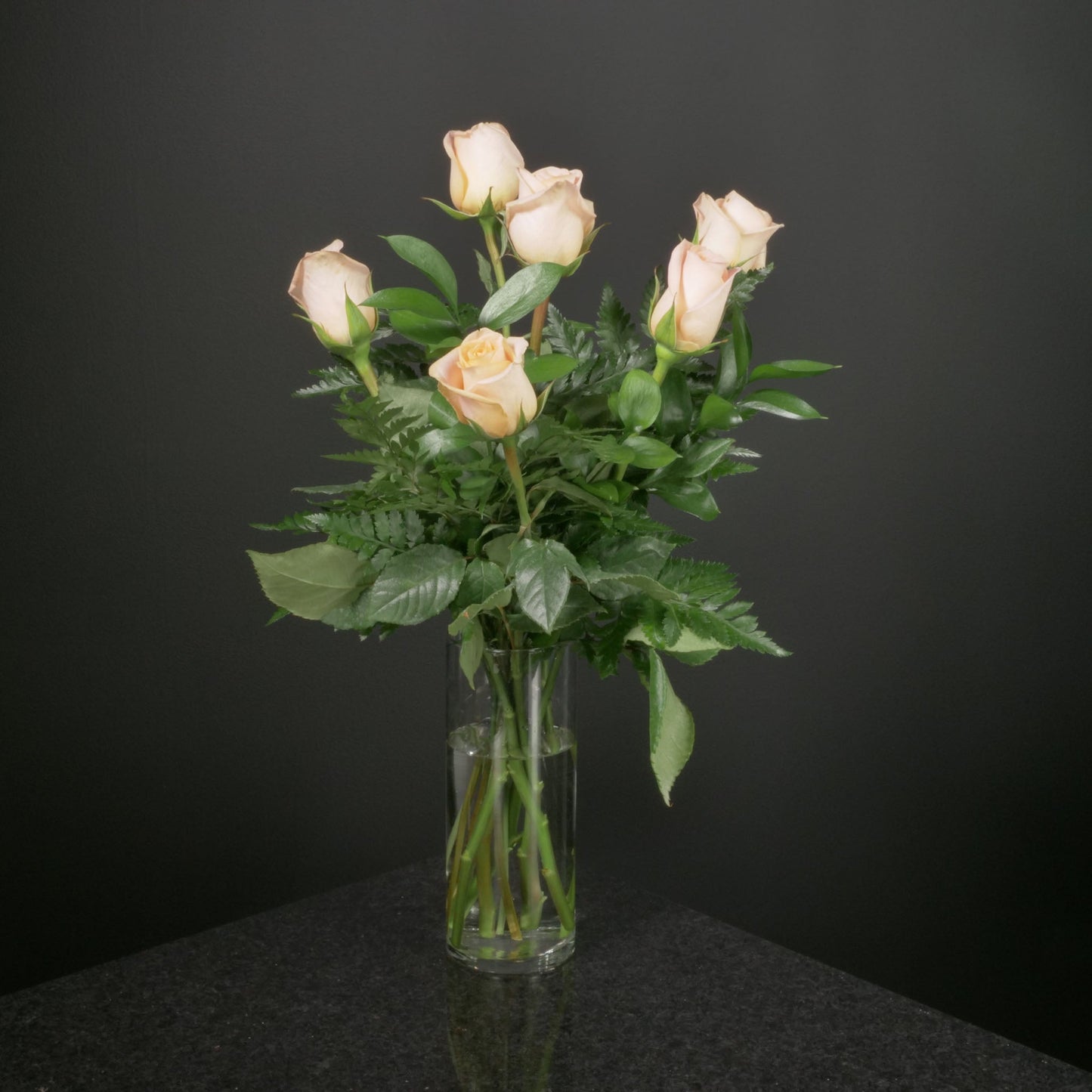 6 Roses / Vase / Basic