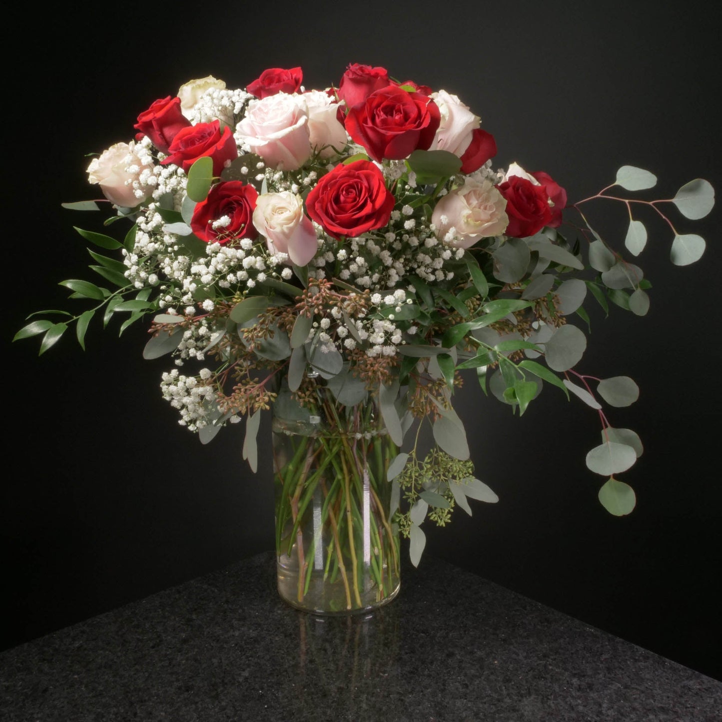 24 Roses / Vase / Fancy