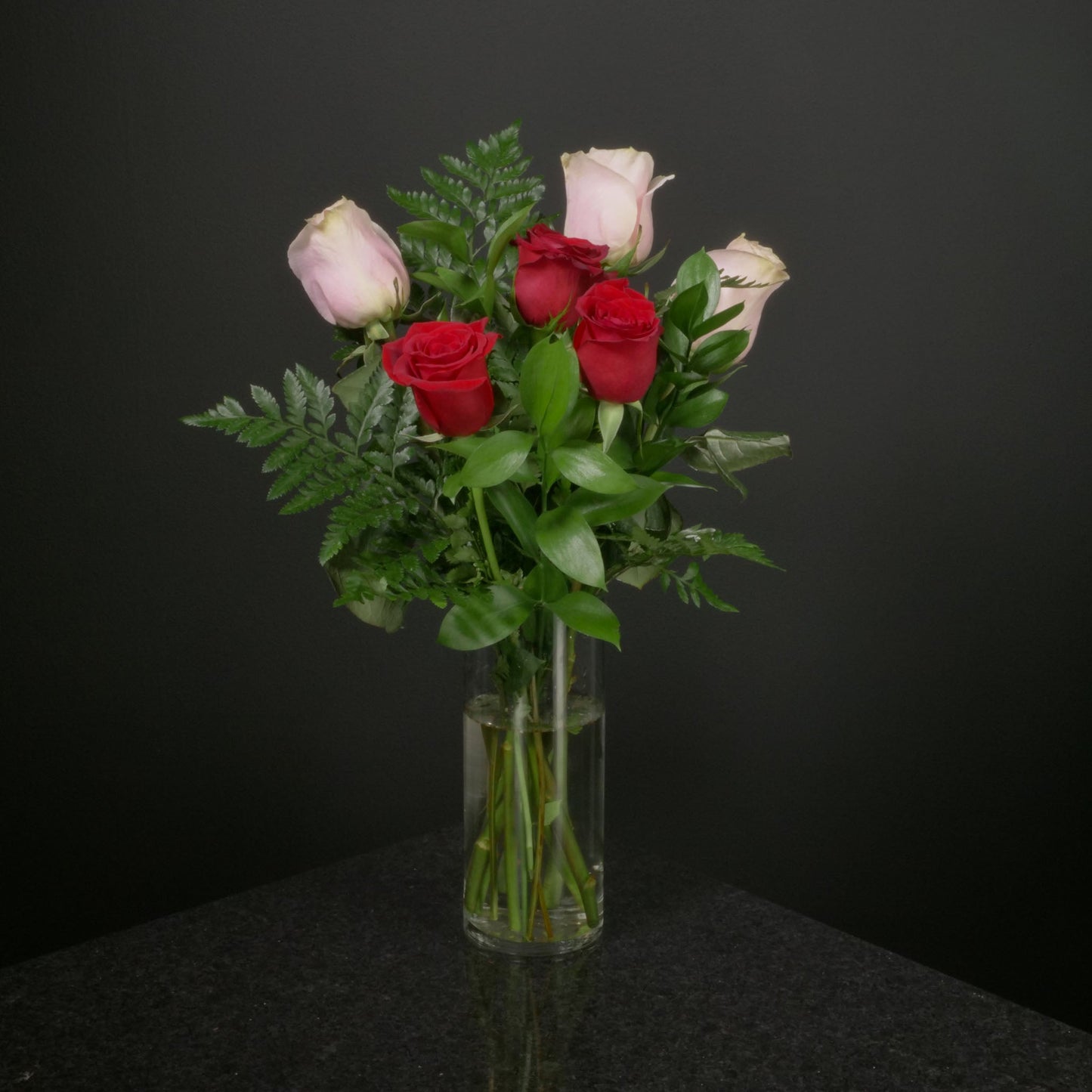 6 Roses / Vase / Basic