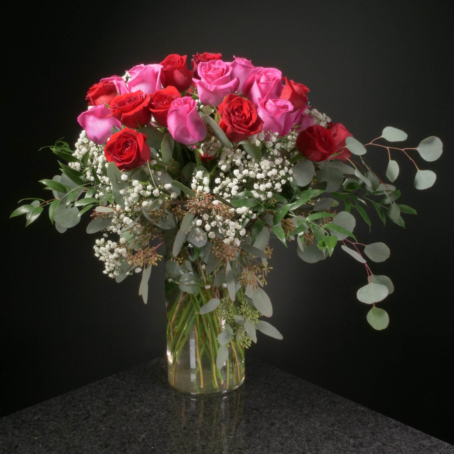 24 Roses / Vase / Fancy
