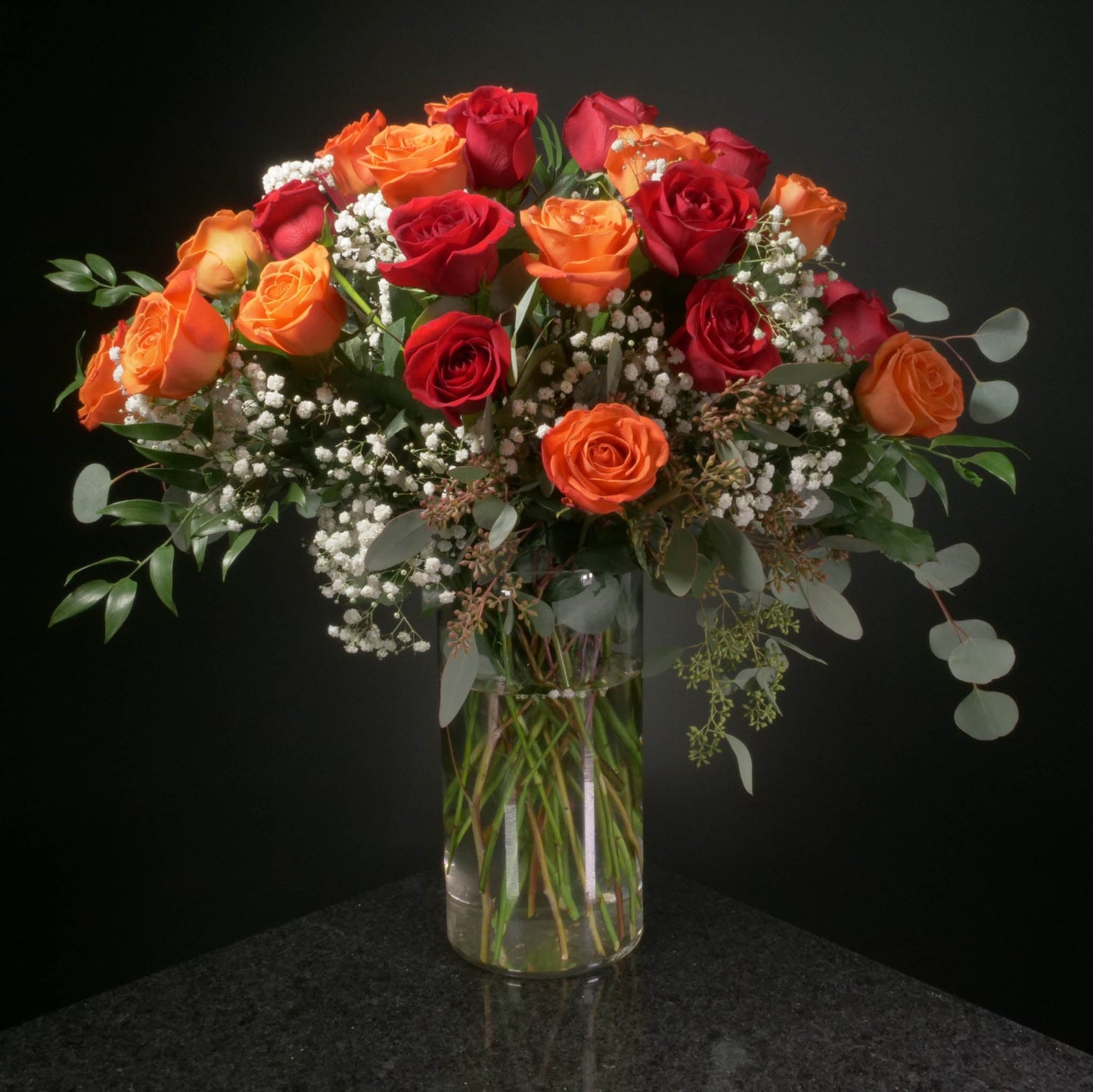 24 Roses / Vase / Fancy