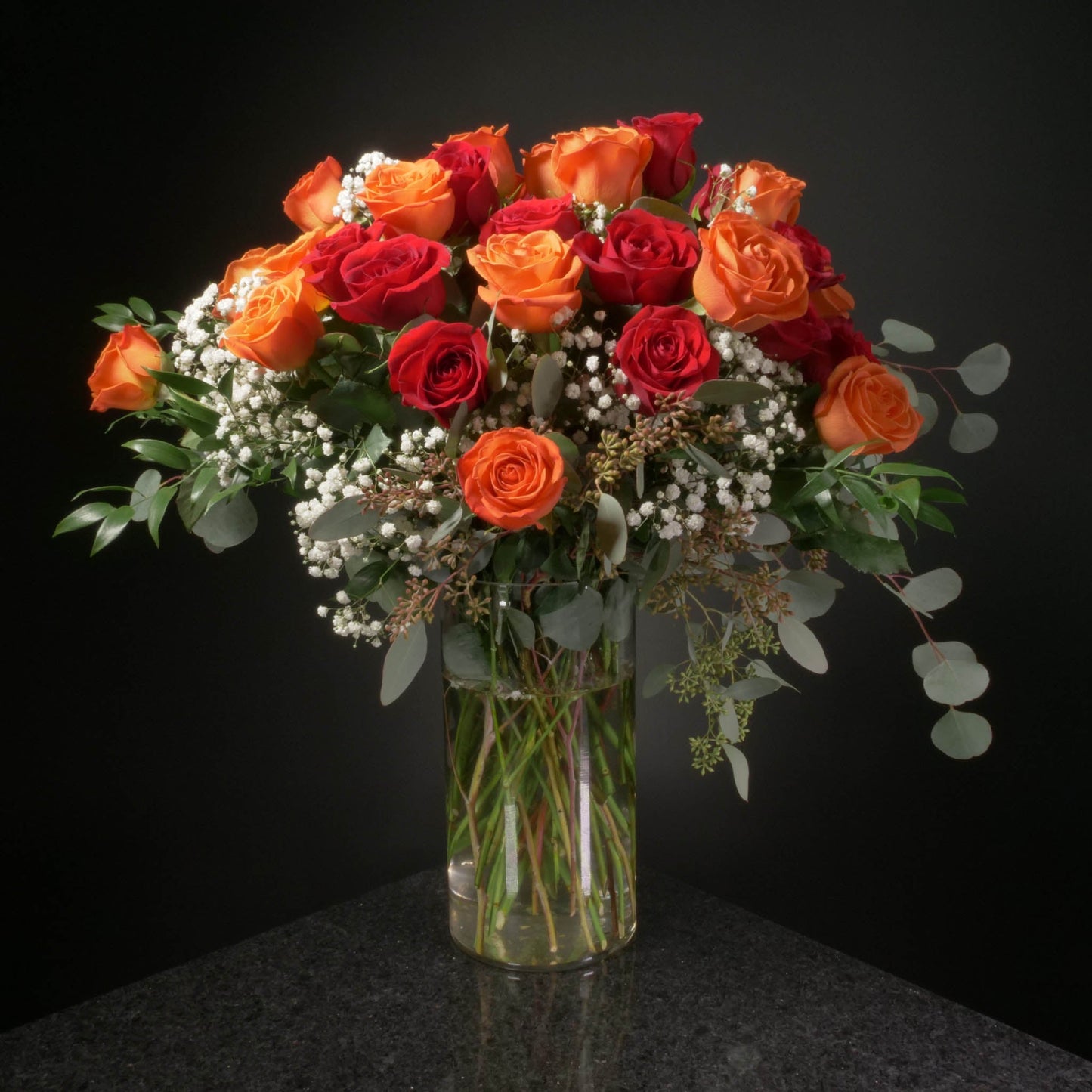 36 Roses / Vase / Fancy