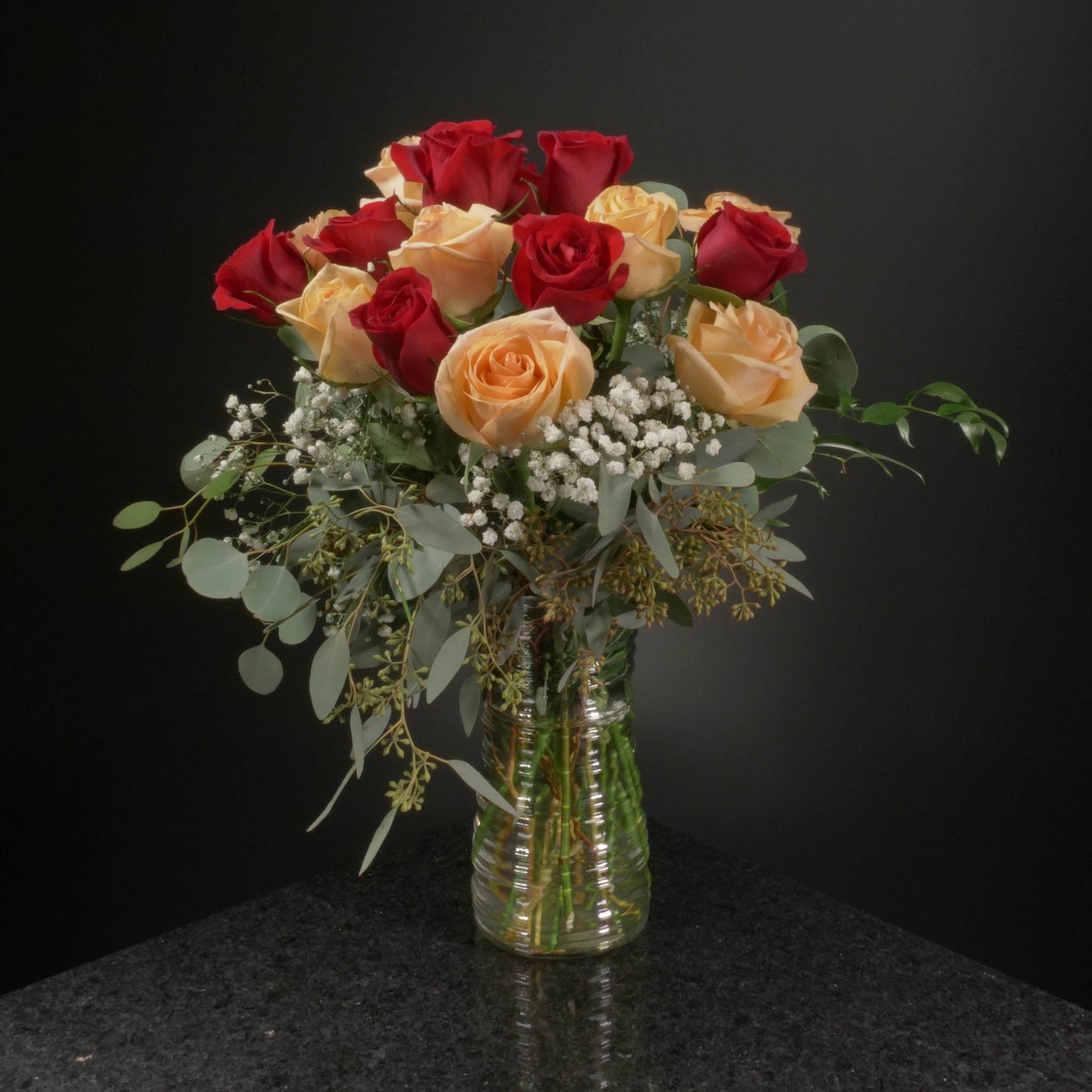18 Roses / Vase / Fancy