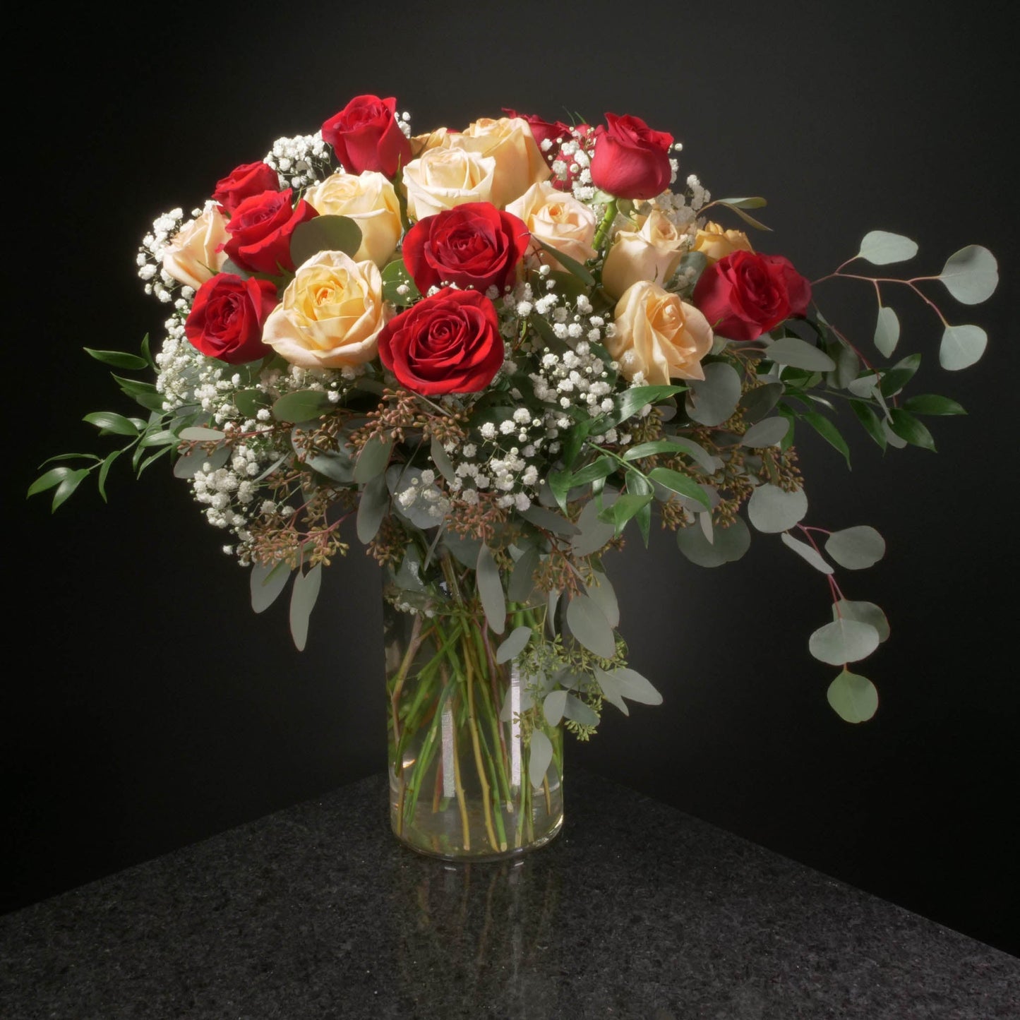 24 Roses / Vase / Fancy