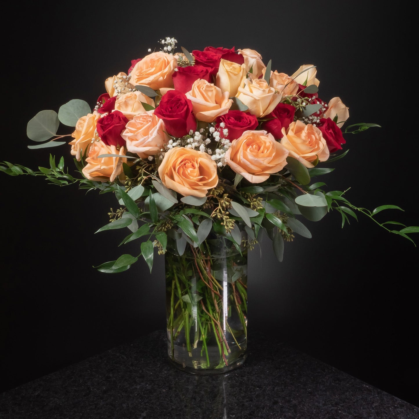36 Roses / Vase / Fancy