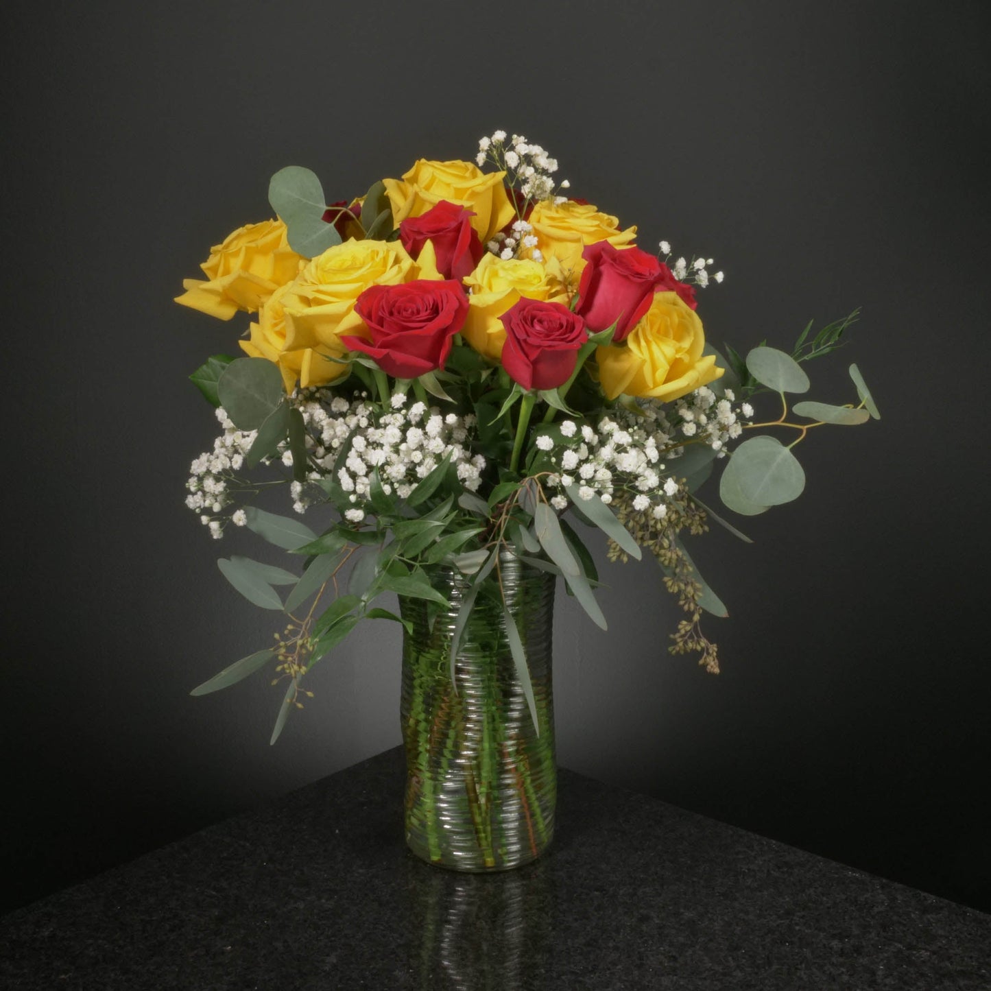 18 Roses / Vase / Fancy