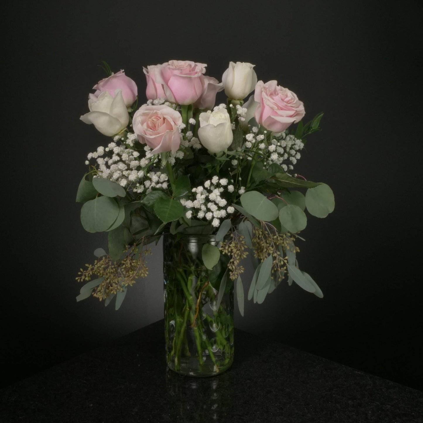 12 Roses / Vase / Fancy