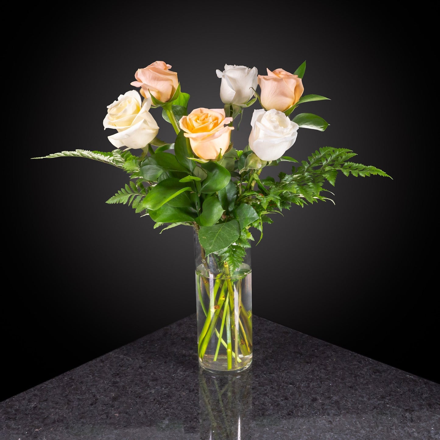 6 Roses / Vase / Basic