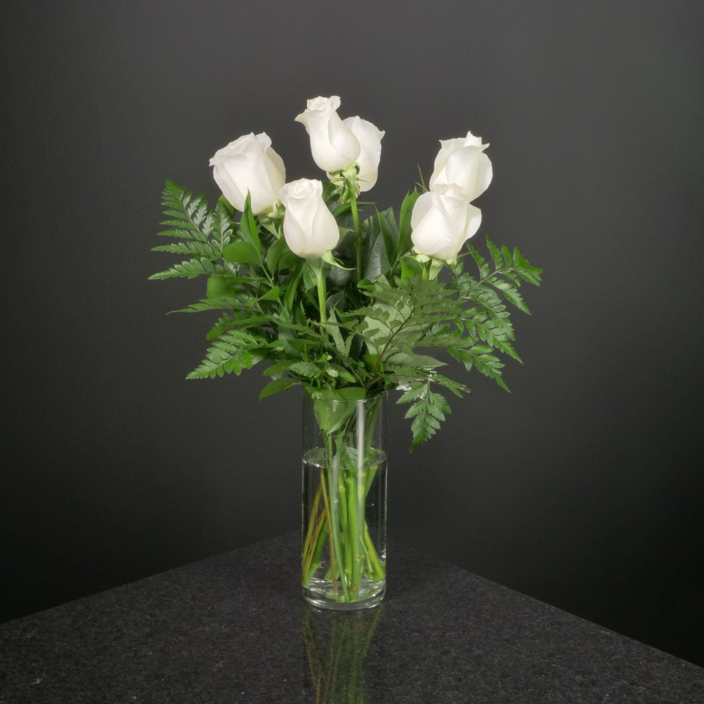 6 Roses / Vase / Basic
