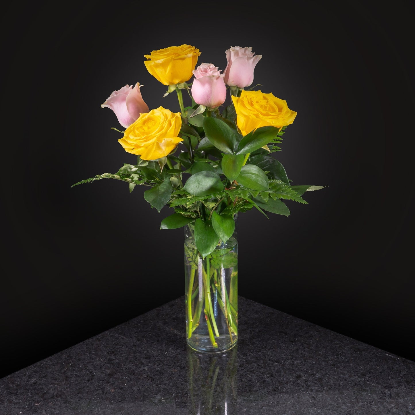 6 Roses / Vase / Basic