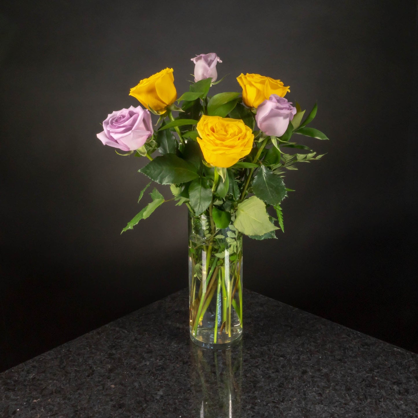 6 Roses / Vase / Basic