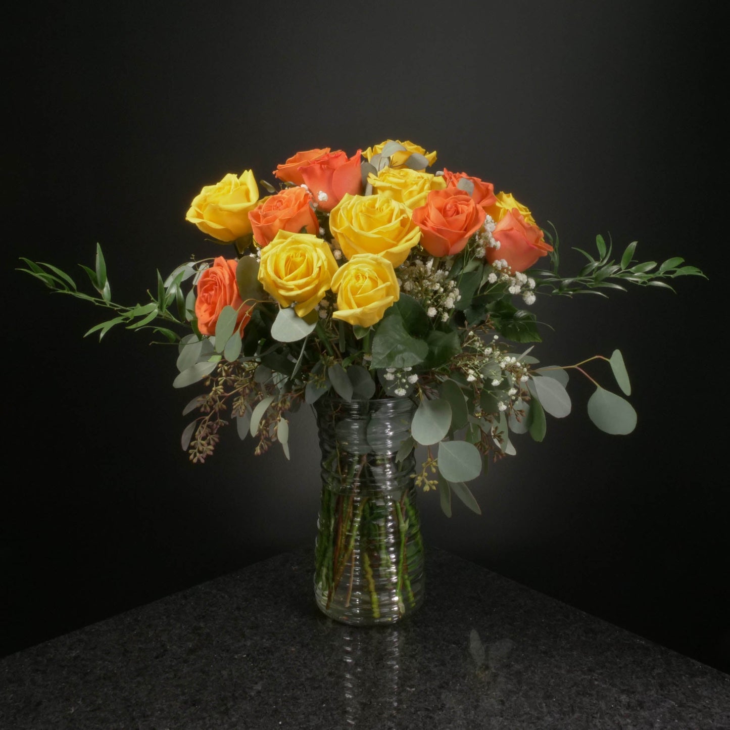 18 Roses / Vase / Fancy