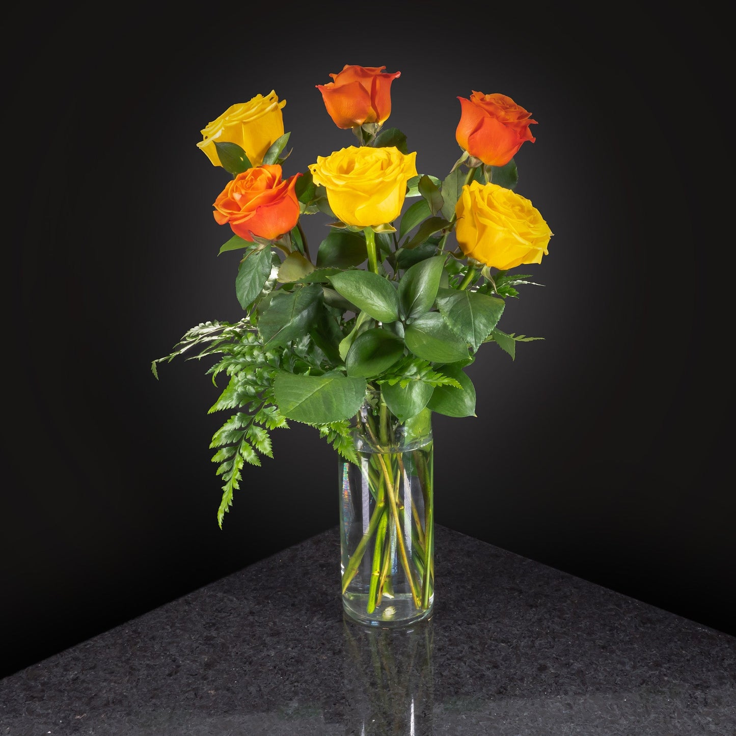 6 Roses / Vase / Basic