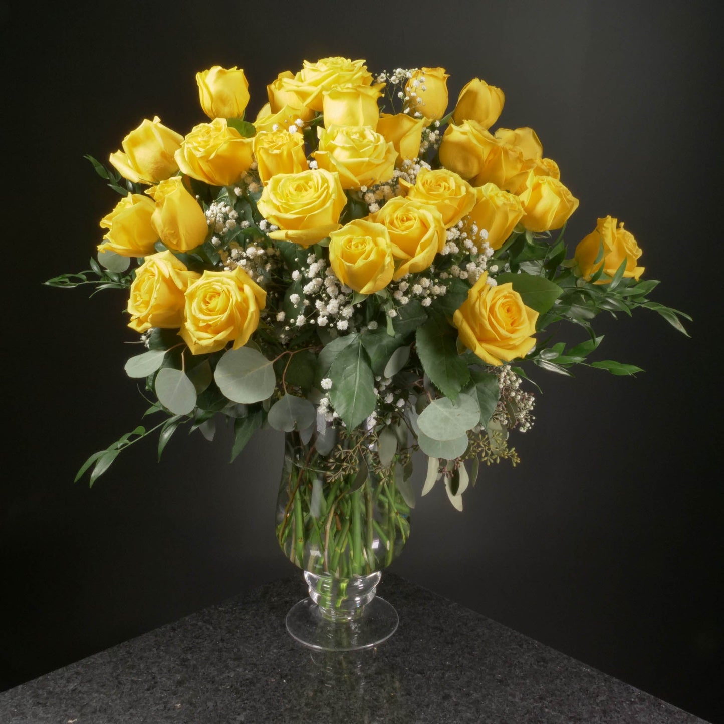 50 Roses / Vase / Fancy