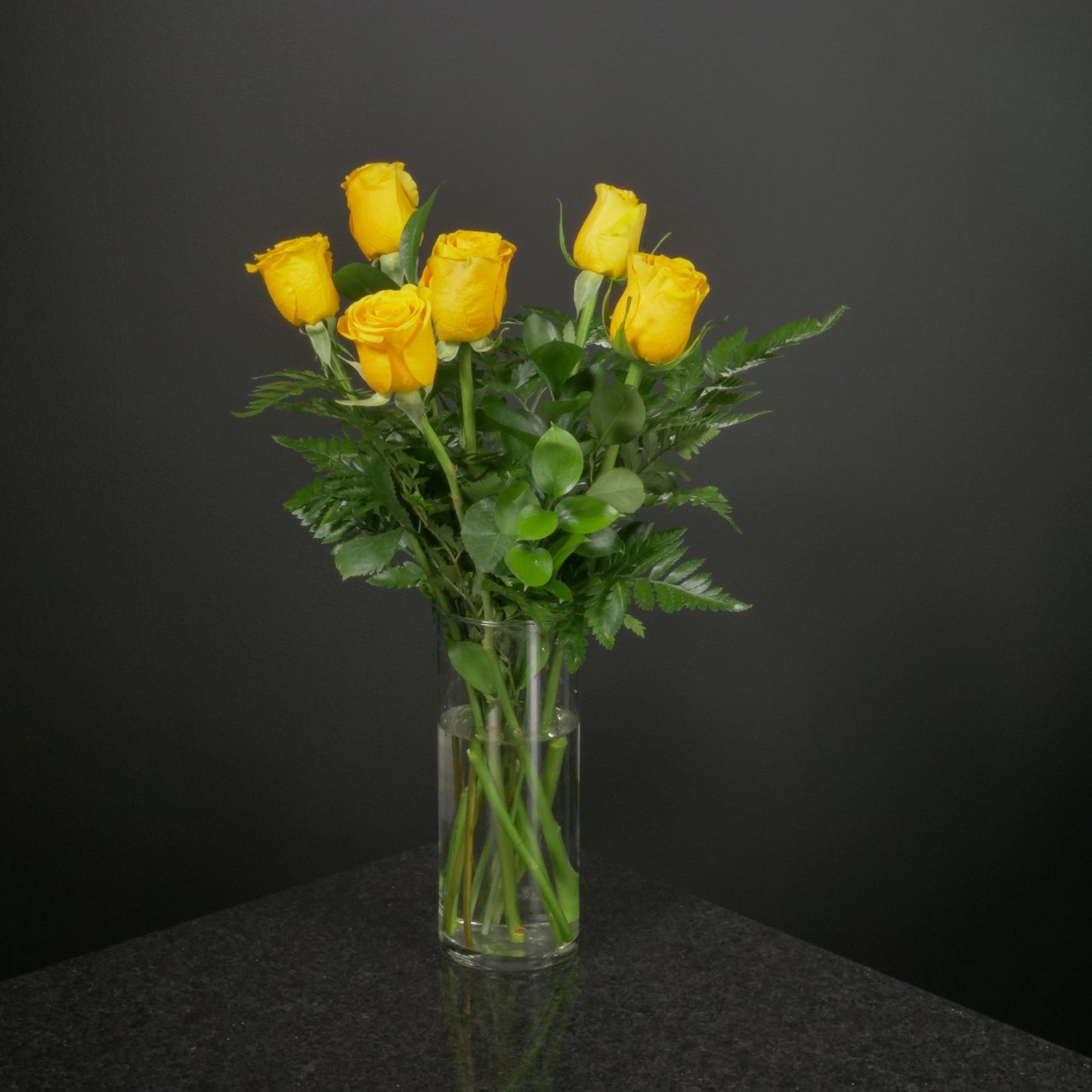 6 Roses / Vase / Basic