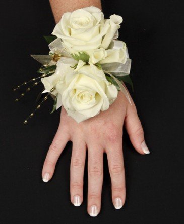 White Rose Wrist Corsage