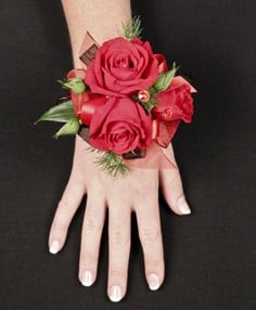 Red Roses Wrist Corsage